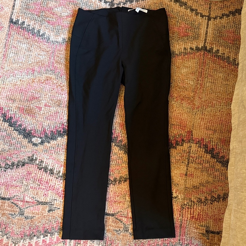 Veronica Beard Black Scuba Slim Fit Pants